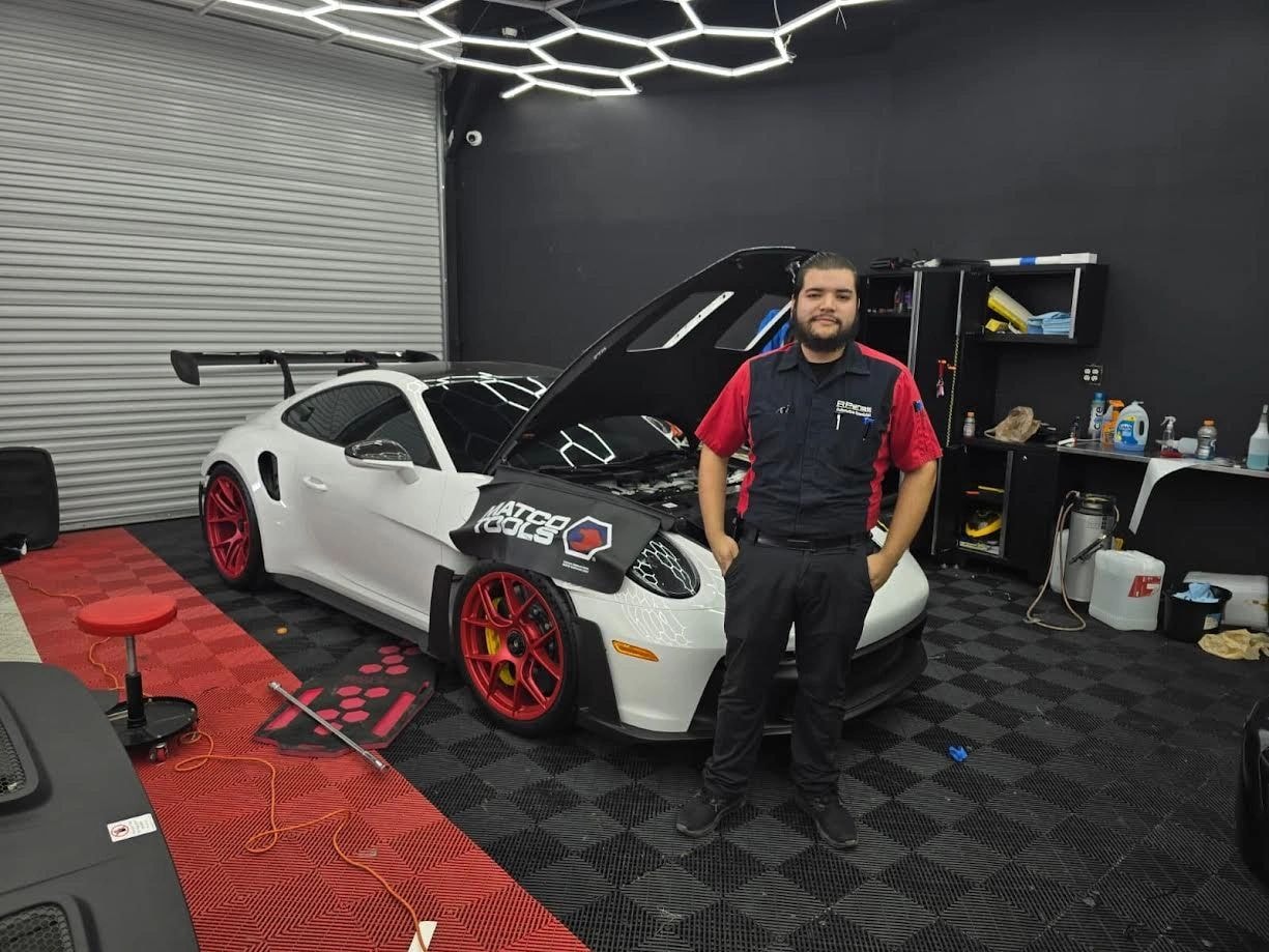 RP Euro Werks technician in the shop